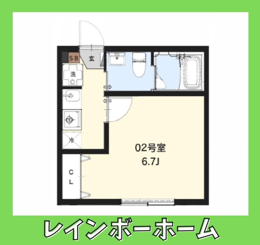 LA PREMIRE(1K/2階)の間取り写真