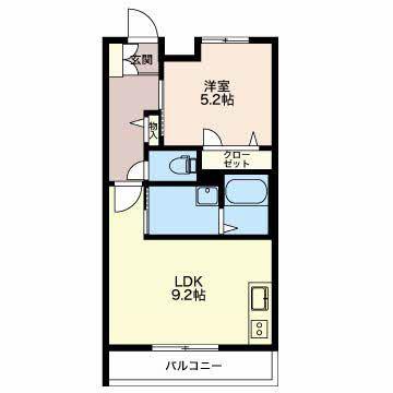 メゾン・ド・リッツ壱番館(1LDK/3階)の間取り写真