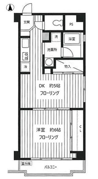 ルシエル湯島(1DK/8階)の間取り写真