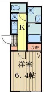 LAPIS武蔵小金井(1K/2階)の間取り写真