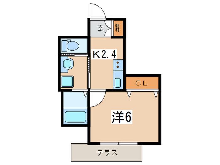 TS.横浜(1K/1階)の間取り写真