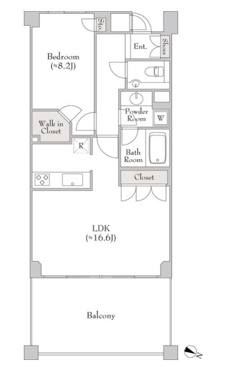 ダッシュリビング青山 DASH LIVING AOYAMA(1LDK/7階)の間取り写真