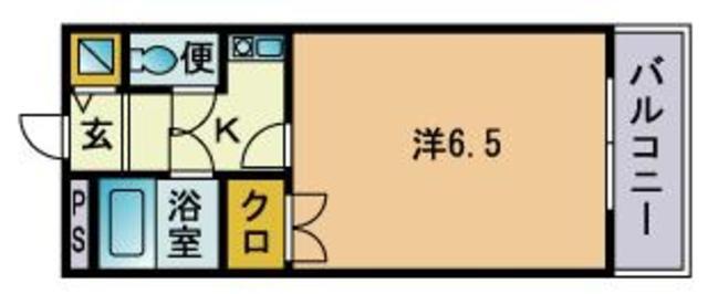 プリメゾン大橋(1K/3階)の間取り写真