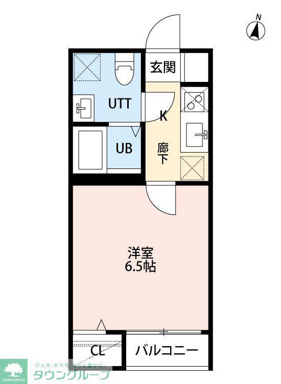 SALK(1K/1階)の間取り写真