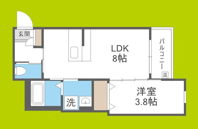 ROBOT HOME 滝井(1LDK/2階)の間取り写真