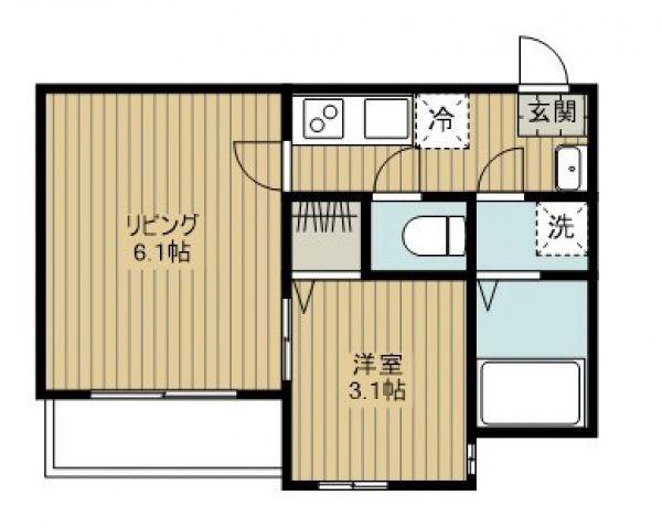 ステラ与野本町(2K/1階)の間取り写真