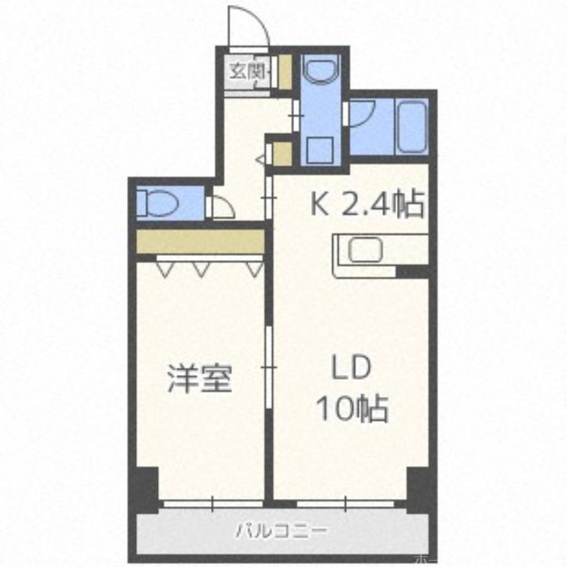 コローレ819 アネックス(1LDK/6階)の間取り写真
