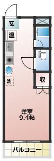 小松マンション YOSHIDA(ワンルーム/3階)の間取り写真