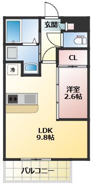 YSBLD.22(1LDK/4階)の間取り写真