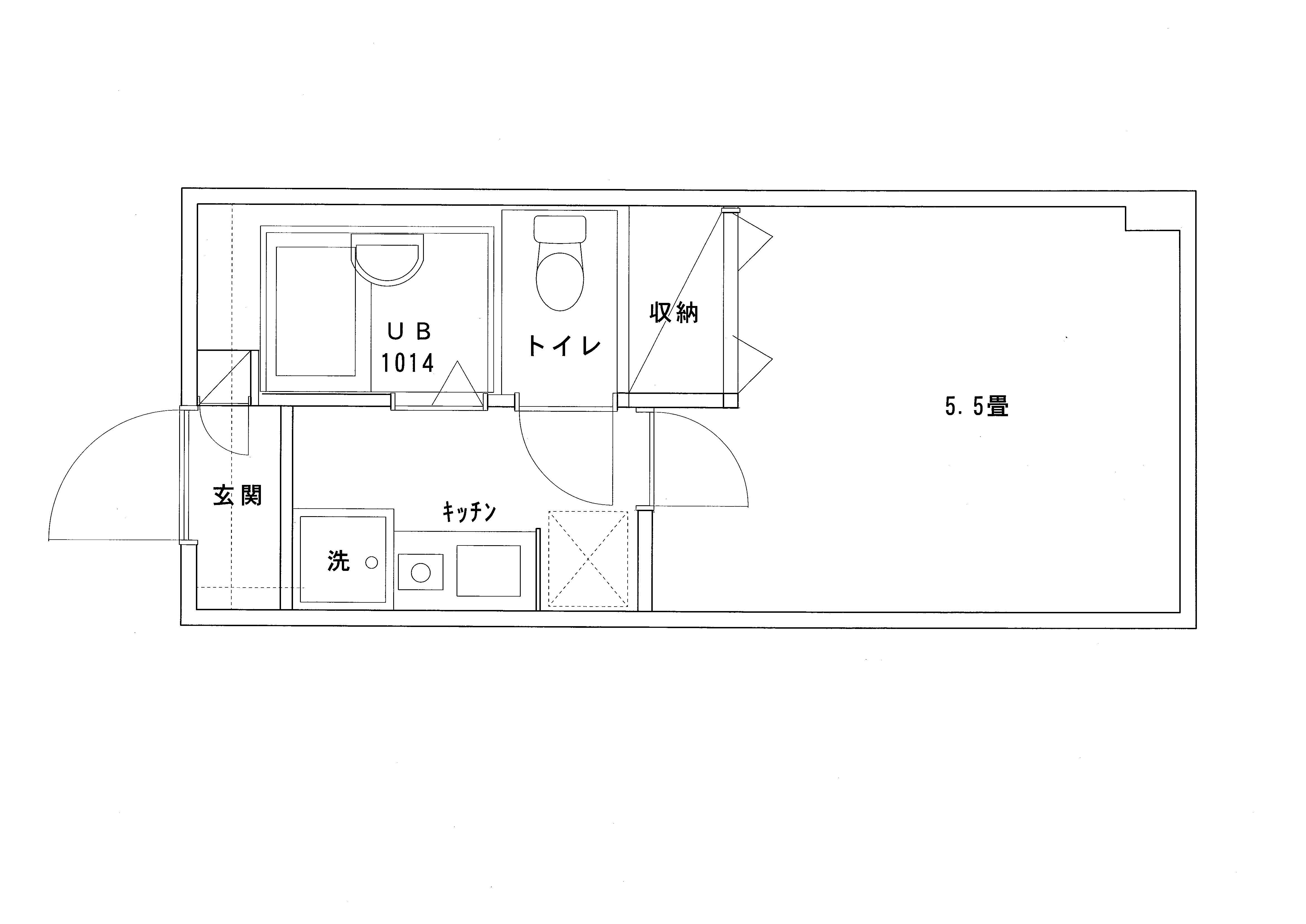 TOEIアパートメント(1K/2階)の間取り写真