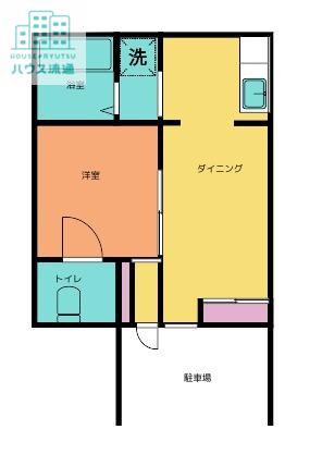 新中川ビル(1LDK/1階)の間取り写真