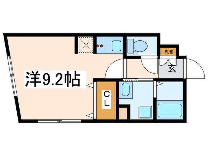プラムガーデン平和台(ワンルーム/3階)の間取り写真