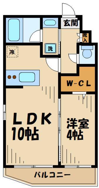 レミオ橋本(1LDK/3階)の間取り写真