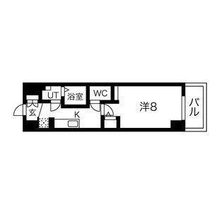 KDXレジデンス南草津(1K/7階)の間取り写真