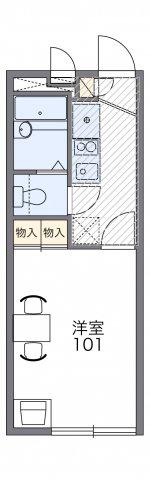 レオパレスハピネス(1K/2階)の間取り写真