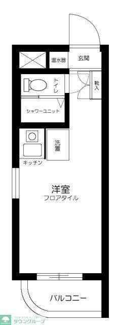 スカイコート高円寺(ワンルーム/2階)の間取り写真