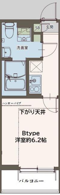 AGRANDE ODAKYU-SAGAMIHARAIV(1K/1階)の間取り写真