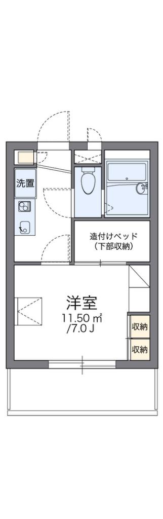 レオパレスサウスファーム(1K/3階)の間取り写真