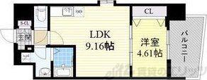 シェリロ神山(1LDK/10階)の間取り写真