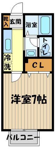 シェ―ネ武蔵野(1K/2階)の間取り写真