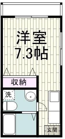 オンブラージュ(ワンルーム/2階)の間取り写真