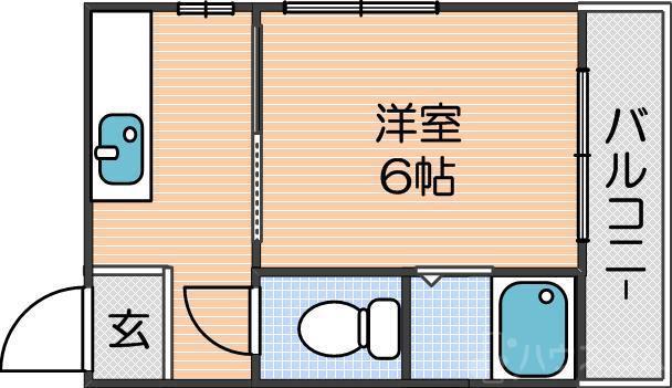 松本マンション(1K/1階)の間取り写真