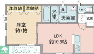 サクラキャトル(1LDK/2階)の間取り写真