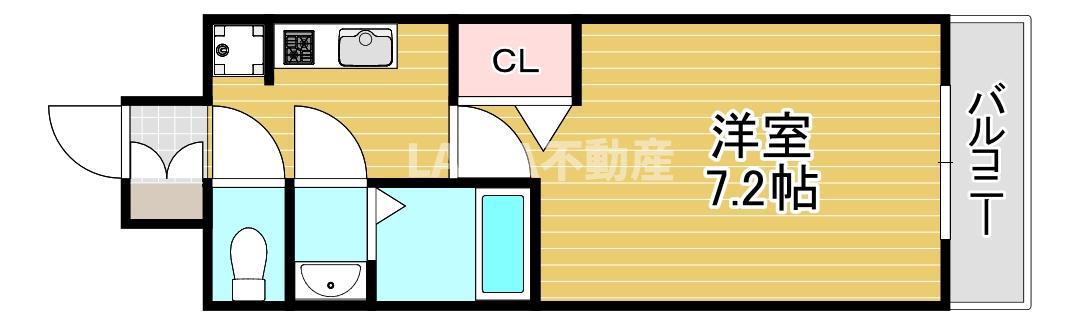 ファステート都島フィーノ(1K/2階)の間取り写真