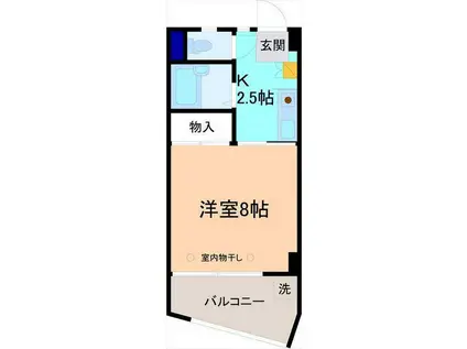 RENATUS 広岡(1K/3階)の間取り写真