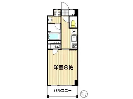 ガーデンヒルズ(1K/5階)の間取り写真