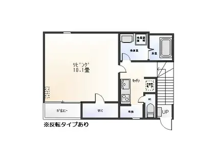 グランクリュ桜(1K/2階)の間取り写真