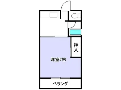 レモンハイツ(1K/2階)の間取り写真