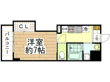 みおつくし鷺洲(1K/8階)の間取り写真