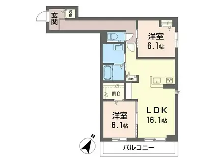 シャーメゾン天久保(2LDK/4階)の間取り写真