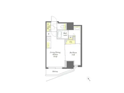 プライムメゾン入谷(1LDK/7階)の間取り写真