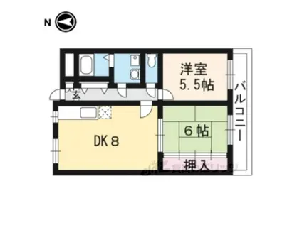 森川ビル(2DK/3階)の間取り写真