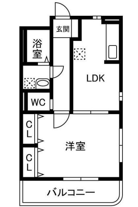 モギマンション(1DK/3階)の間取り写真