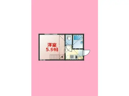 Iスタイリオ戸塚(ワンルーム/1階)の間取り写真
