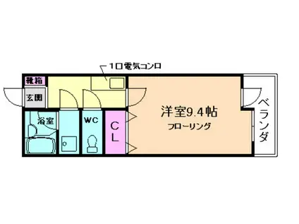 グレースII(1K/1階)の間取り写真