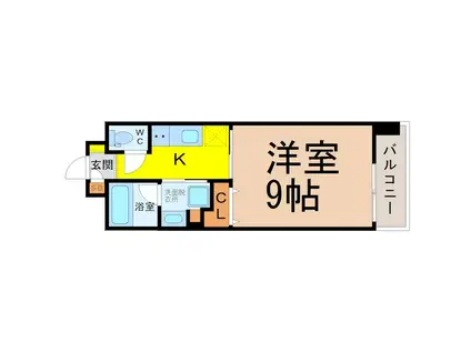 HANANOKI RISE(1K/8階)の間取り写真