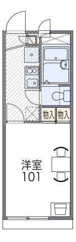 レオパレスKY(1K/2階)の間取り写真