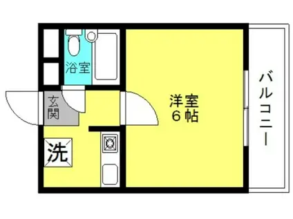 ロイヤル東加古川(1K/1階)の間取り写真