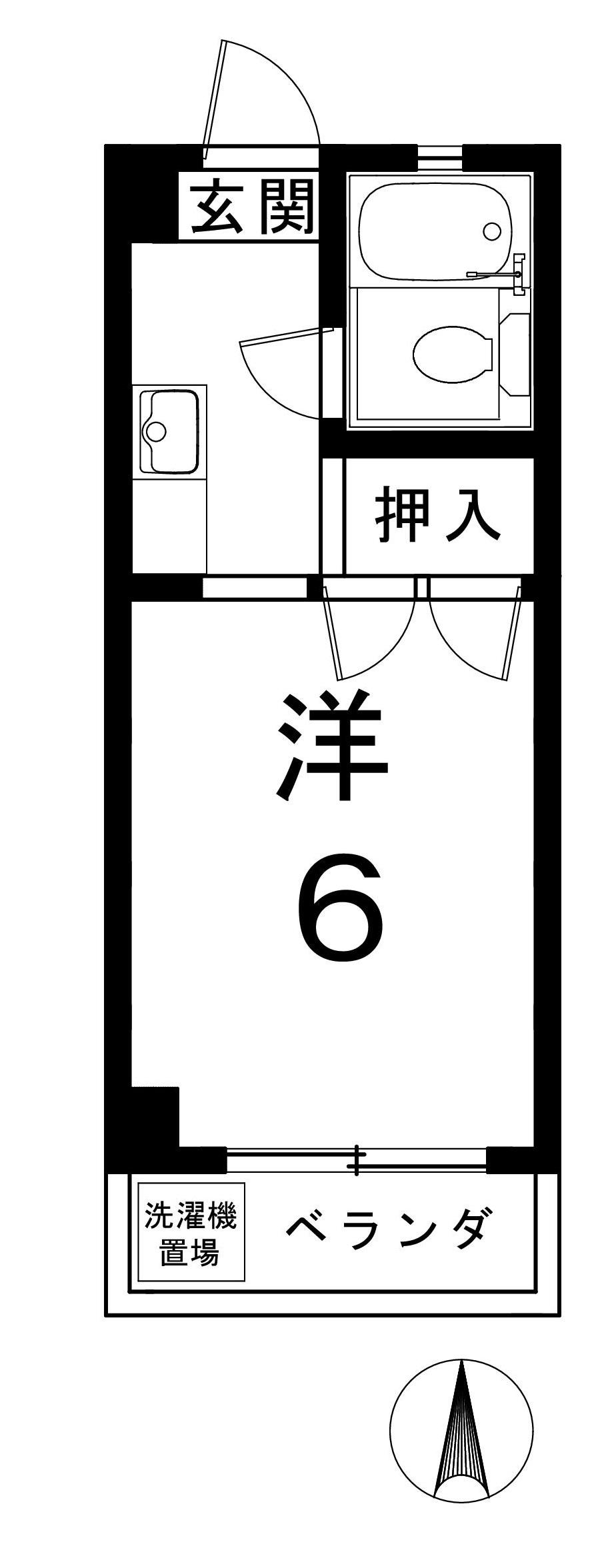 コーポイケオ(ワンルーム/3階)の間取り写真