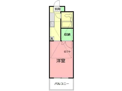 ヒューマンレジデンスIII(ワンルーム/2階)の間取り写真