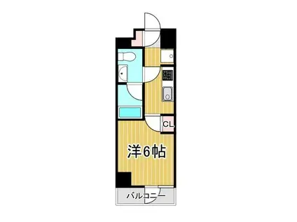 ジェノヴィア綾瀬スカイガーデン(1K/12階)の間取り写真
