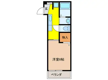 FIORE GIRASOLE(1K/1階)の間取り写真