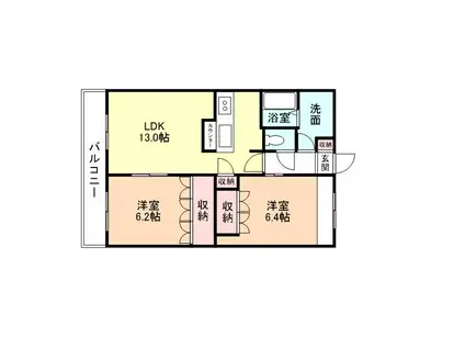 MT.VIEW大久保(2LDK/2階)の間取り写真