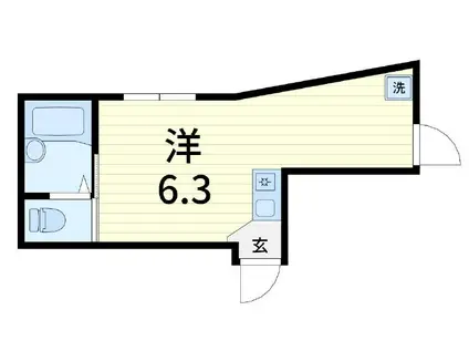 ピタアタ柴又(ワンルーム/1階)の間取り写真