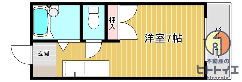 藤田マンション(ワンルーム/4階)の間取り写真