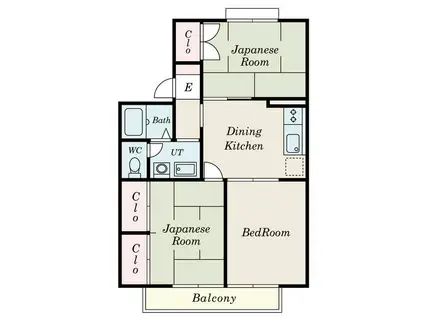 ハイツ・セラ C棟(3DK/2階)の間取り写真